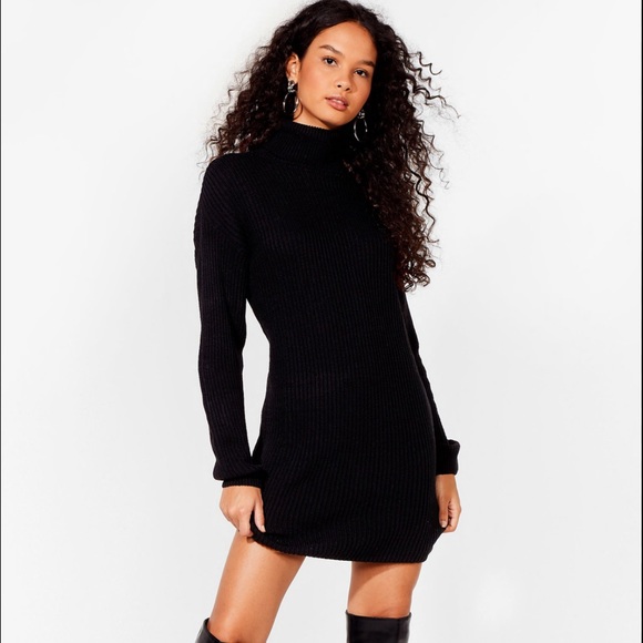 Nasty Gal long sleeve turtle neck dress - Picture 1 of 4